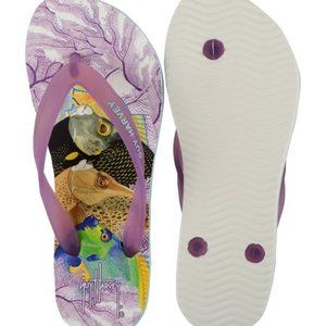 Guy Harvey Women's, Cayman Angelfish Flip Flops,